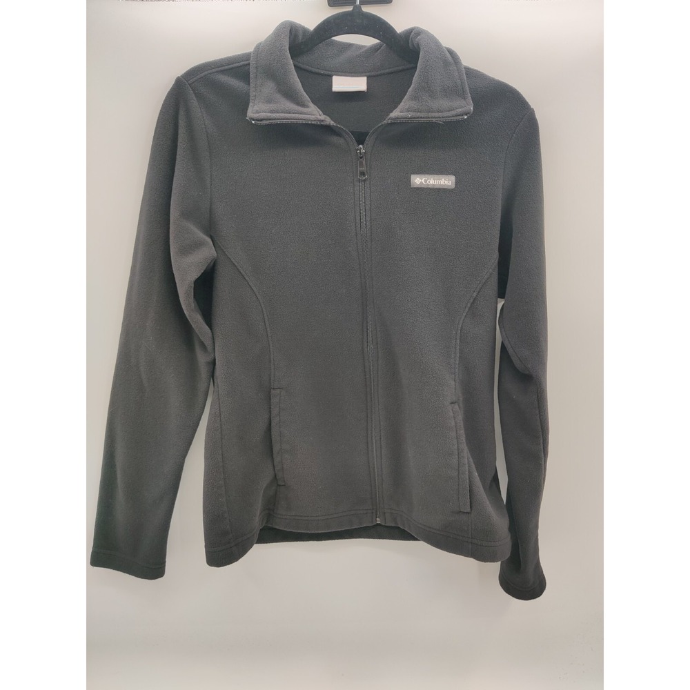 Columbia Benton Springs Women Fleece Jacket‎ Charcoal Grey Full Zip Medium